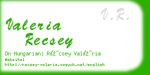 valeria recsey business card